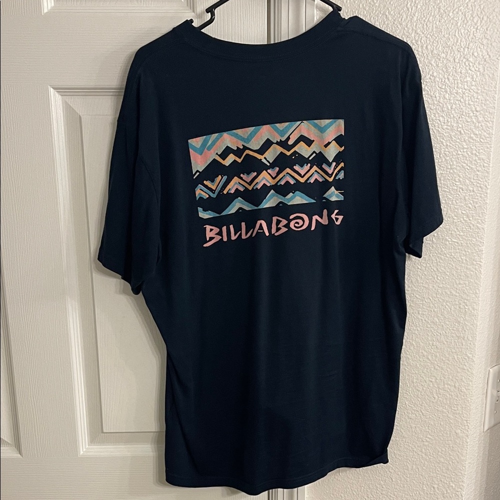 Billabong Navy Tee with Vibrant Graphic